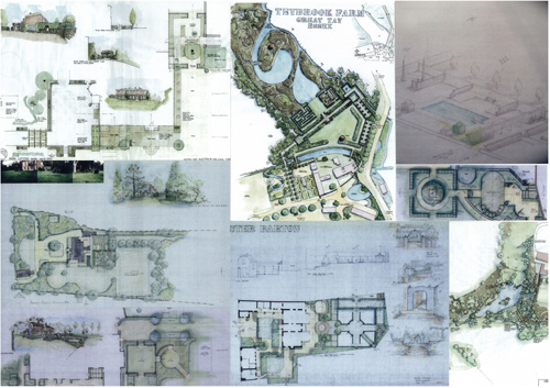 a series of plans drawn by mark lutyens