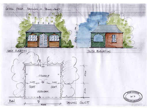 detail summerhouse sketch garden