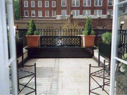 paved london roof garden